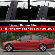เหมาะสำหรับ BMW 3ชุด E46 1998-2005 325i 320i 330i พีซี6ชิ้นชุดคอลัมน์ด้านขวาซ้ายประตูหน้าต่างเสา BC