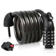 Bicycle Bike Gate Lock with Mounting, 5 Digits Resettable Pins ,1.2M Long