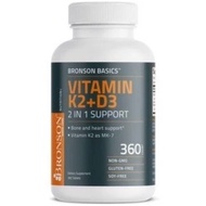 Bronson Basic Vitamin K2 + D3 5000 iu 360 Tablets Usa D-3 5000iu