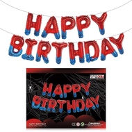 Spiderman Spider Happy Birthday Balloons 16" Banner Letters Hang Full Set [HBFOIL]