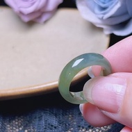 【求‧緣】冰種黃加綠翡翠戒圈 | 國際9圍 | 天然翡翠A貨 | 送禮