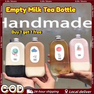 400ml Flat Square Bottle Drink Bottle Juice Cup Milk Tea Juice Cold Drink Bottle