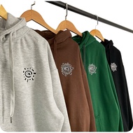 ADWYSD Autumn Winter Men Women Couples Basic Printed Fleece Lining Hooded Sweatshirt