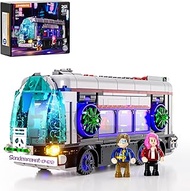 Cyberpunk Future-Bus Lighting-Building-Bricks Set - Cyberpunk City Future Vehicle Collection LED Lig