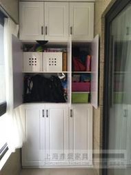 a8lm陽臺櫃櫥櫃實木收納儲物櫃歐式模壓門定 做矮櫃包梁