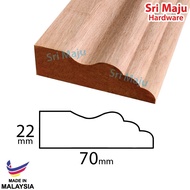 ◈MAJU B.0005 Real Wood Molding Wall Frame Skirting Wainscoting Chair Rail Wall Trim Kumai Bingkai Kayu Pintu Spin Decor♩