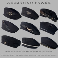 cap women cap Female Metal Beret Spring Autumn Casual Octagonal Beret