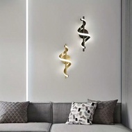 1pc 14.96in Nordic Creative Spiral Wall Lamp, 3-Color Adjustable, Aluminum & Silicone, Modern Minima