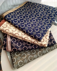 全新未使用 CELINE 稀有高質 老花 手巾方巾 手帕 綁包帶圍巾絲巾