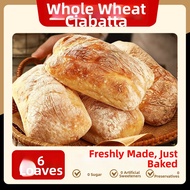 xkl | No Added Sucrose Whole Wheat Ciabatta Bread Breakfast Quick Meal Slimming Fitness Replacement