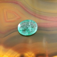 Batu Zamrud Natural Berly Grade A Ce Moderate Original Oval