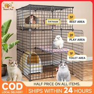 DIY Foldable 3 layers Cat Cage Stackable Cage for Cat Villa Collapsible Cage Cat House