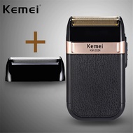 เครื่องโกนหนวด Kemei เครื่องโกนหนวดไฟฟ้า แบบไร้สาย ที่โกนหนวด สำหรับคุณผู้ชาย ระบบ 2 ใบมีด ล้างได้ กันน้ำได้ โกนได้เกลี้ยงเกลา มีดโกนหนวด โกนเครา ที่โกนหนวดไฟฟ้า มีดโกนไฟฟ้า แบตเตอรี่ในตัว ชาร์จไฟได้ Kemei APPLIANCES ELECTRIC SHAVER