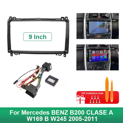 9 Inch Car Radio Fascias For Mercedes BENZ B200 CLASE A W169 B W245 2005-2011 Android MP5 Player 2 D