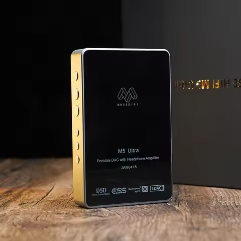 Musehifi M5 Ultra Hi-Res Portable Bluetooth USB DAC & AMP ES9038Q2M Chipset Vacuum Tubes Display Scr