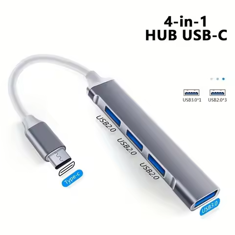 USB HUB 3.0 Extender 4 Port Splitter Adapter OTG Docking Station For Phone Macbook Pro 13 15 Air PC 