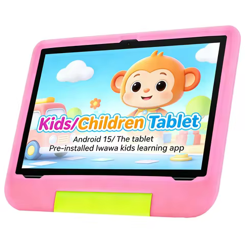 Kids Tablet 10.1" IPS Android 15 8GB+64GB 1TB Expand EVA Case iWawa Pre-installed Parental Control W