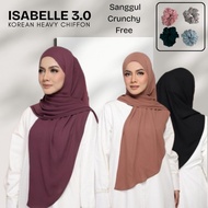 ISABELLE 3.0 SHAWL ( HEAVY CHIFFON ) Hijab | Selapis Curve' Chiffon Hijab
