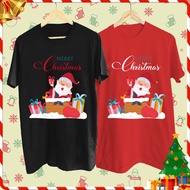 Merry Christmas Santa Claus T-shirt Short sleeved Santa Claus T-shirt Cotton