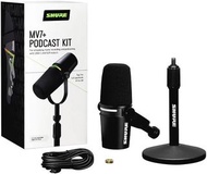 【全新未開封】Shure MV7+-K-BNDL Podcast Microphone 動圈式麥克風連桌面支架(全新行貨, 香港一年保養)