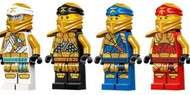 lego 四款黃金忍者團 2022 ninjago minifigures crystallized golden Cole Zane Kai Jay 71769 71770 71773 71774 