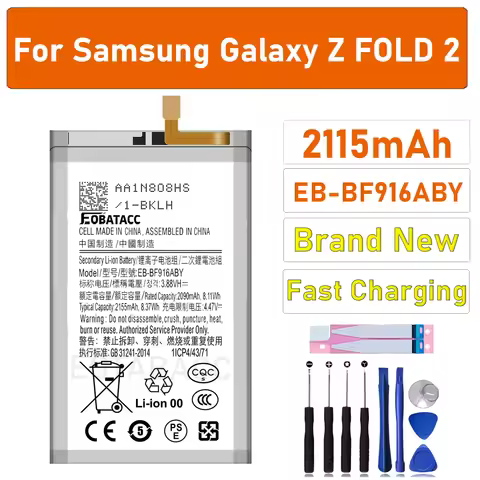 EB-BF916ABY EB-BF917ABY Replacement Battery for Samsung Galaxy Z Fold2 Fold 2 5G SM-F916 2090mAh/227