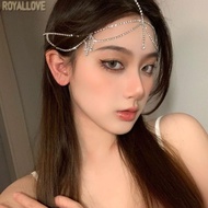 Royal Full Rhinestones Headwear Tassels Headpiece Head Chain For Evening Party Dressingup and Party 