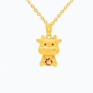 Zodiac Blessed Ox Pendant in 999 Pure Gold