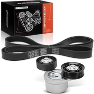 A-Premium Engine Serpentine Belt Drive Kit with Tensioner Compatible with Jeep KJ Series 2002-2006 L