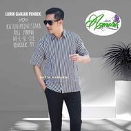kemeja batik lurik pria lengan pendek lapis furing premium baju batik lurik lengan pendek lapis furi