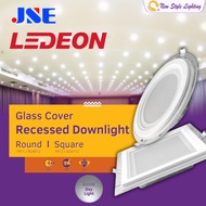 YETPlus LEDEON JSE 4" 12W 6" 18W Glass LED Recessed Ceiling Downlight 6500K Daylight Lampu Siling 内嵌