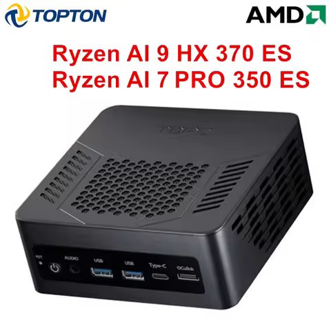 Topton Gaming Mini PC AMD Ryzen AI 9 HX 370 ES 7 PRO 350 ES 5 340 ES OCuLink USB4 2x2.5G LAN Desktop