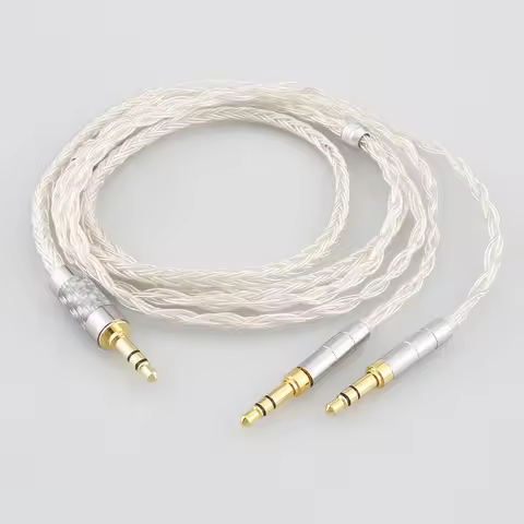HiFi 16 Core OCC Silver Plated Headphone Upgraded Cable for Denon AH-D600, AH-D7200, AH-D7100, Focal