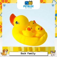 PETBLOX 🐕🐈 [4pcs] Mainan Itik  Rubber Duck Family Set Pets Squeaky Floating Toys for Dogs & Cats Ind