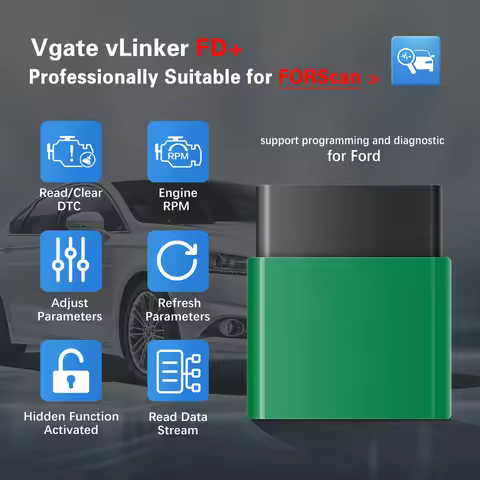 Vgate vLinker FD+ BT4.0/ FD BT3.0 FORScan OBD2 Scanner ELM327 J2534 Auto Code Reader Car Diagnostic 