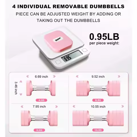 Adjustable Dumbbell Set 15LB to 50LB Free Weights Home Gym Fitness Dumbbells Set for Strength Traini