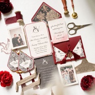 Wedding Vows Handmade Aesthetic Invitation / Keepsake Invitation (Traditional Theme)