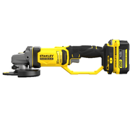 Global House STANLEY เครื่องเจียรไร้สาย 100 มม. 20V SCG400M2K-B1 +แบตเตอรี่ 4.0Ah เหลือง-ดำ รับประกั