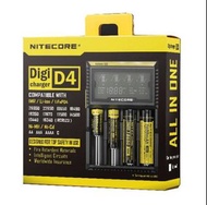 全新：Nitecore Digi Charger D4 四槽多功能智能充電器 AA AAA 18650 16340 26650