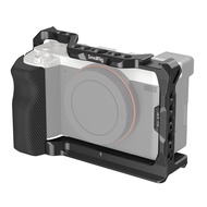 Full Cage with Silicone Side Handle for Sony A7C, Comes with Locating Holes for ARRI, Quick Release