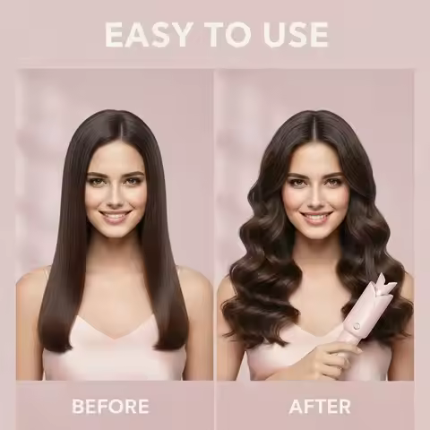 【NEW A39M】 Electric Hair Styler 32Mm Large Wave Wireless Automatic Hair Curler Featuring Titanium To