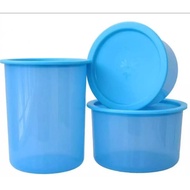 Tupperware One Touch (1) 1.25L + (2) 600ml Blue Color (Set of 3)