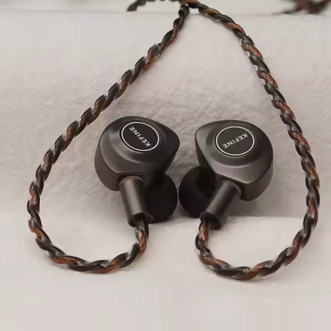 KEFINE Delci 10mm DLC+PU Diaphragm Dynamic Driver Hifi Wired IEM Earphones with CNC Metal & Detachab