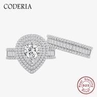 1.8ct Pear Cut Moissanite Water Drop Ring Pass Diamond Test D Color Vvs1 Woman Band With Gra Jewelry