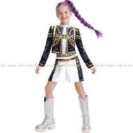 Kids Girls Kpop Demon Hunter Cosplay Rumi Zoey Mira Cosplay Costume Set 3D Print Child Stage Perform
