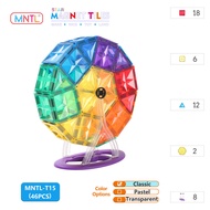 【READY STOCK】MNTL T15 (46Pcs) Colourful Magnetic Tiles Classic with Rainbow Colour