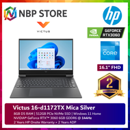 HP Victus 16-d1172TX 16.1" FHD 144Hz Gaming Laptop Mica Silver ( i5-12500H, 8GB, 512GB SSD, RTX3060 6GB, W11 )
