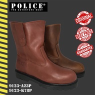 POLICE SAFETY BOOT 9123-A23P / 9123-K78P [ KULIT TEBAL SAFETY BOOT ] SIRIM APPROVED