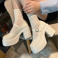 Thick Heel Gothic Mary Janes - Stylish Japanese Lolita Shoes