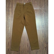 Women's dark brown office pants, size S, length 87cm, beautiful quality secondhand women's loose pan